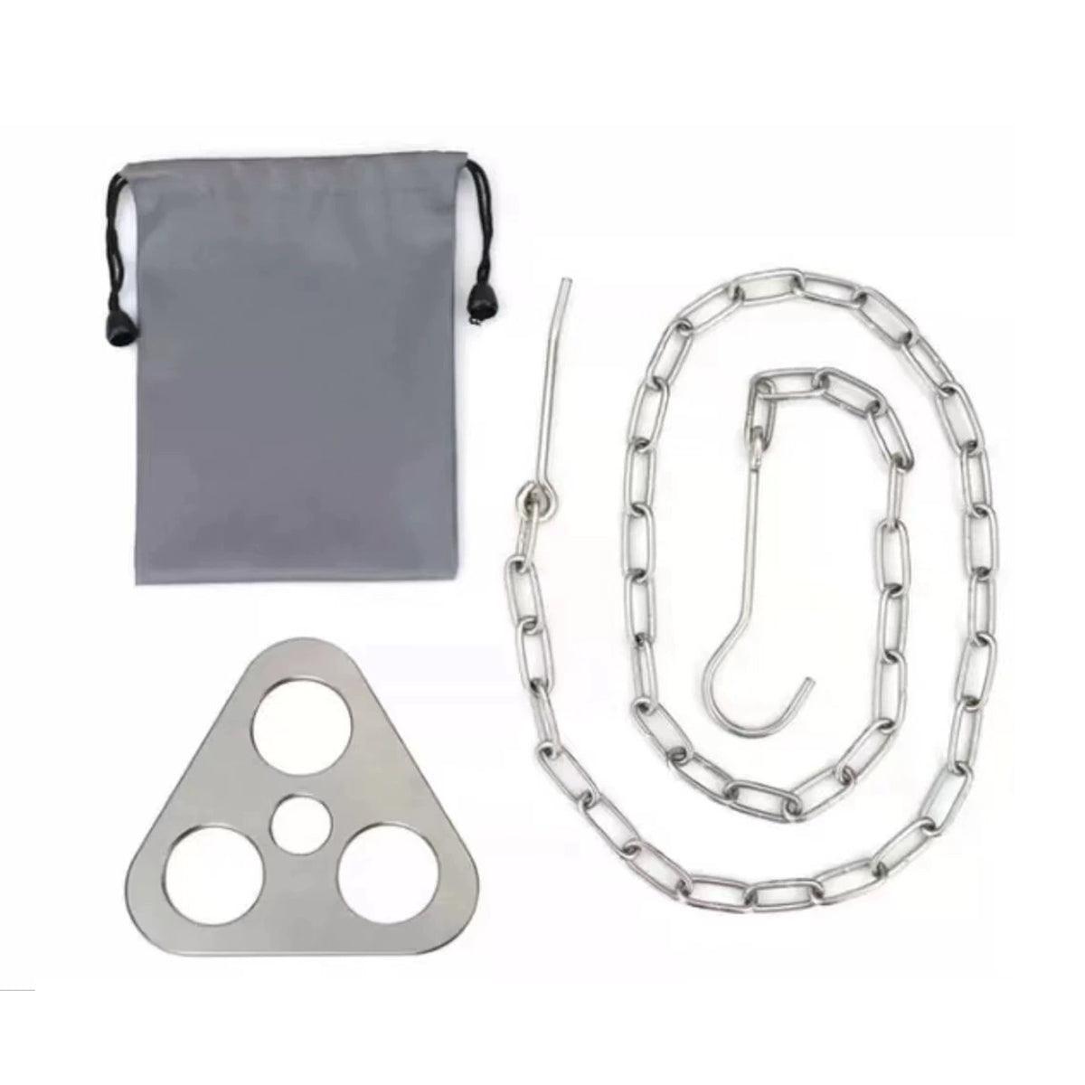Outdoor Bonfire Rack Hanging Pot Picnic Fire Stand Stainless Steel Portable Foldable Tripod.