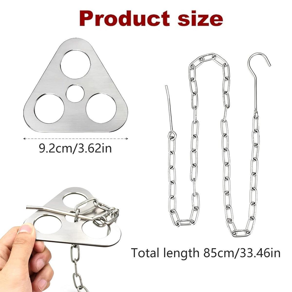 Outdoor Bonfire Rack Hanging Pot Picnic Fire Stand Stainless Steel Portable Foldable Tripod.