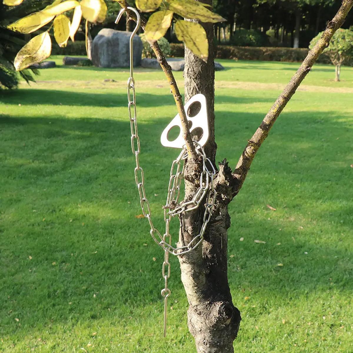 Outdoor Bonfire Rack Hanging Pot Picnic Fire Stand Stainless Steel Portable Foldable Tripod.