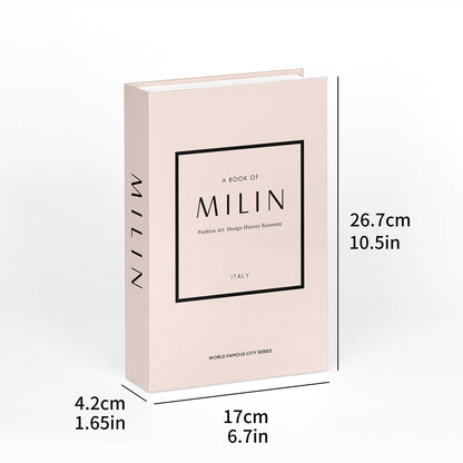 3 PCS Modern Decorative Books Set Foldable Fake Books for Display City Theme - C