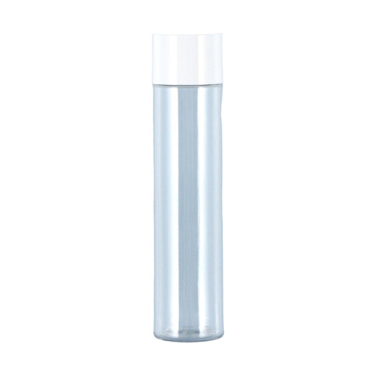 50/100/150ml Plastic Toner Lotion Bottles Refillable Travel Cosmetic Containers - Black Lid + White Bottle - 50ml