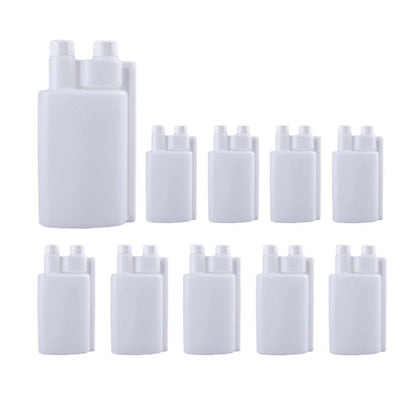 250-1000ml Plastic Twin Chamber Bottle with Tamper Evident Cap for Chemical Liquids - 8Pcs 250ml.