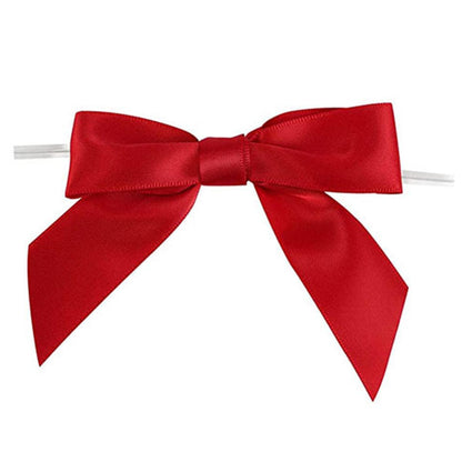 50pcs Bow Gift Packaging Sealing Tie Drawstring Baking Wrap Bag Decorative Ties - Orange