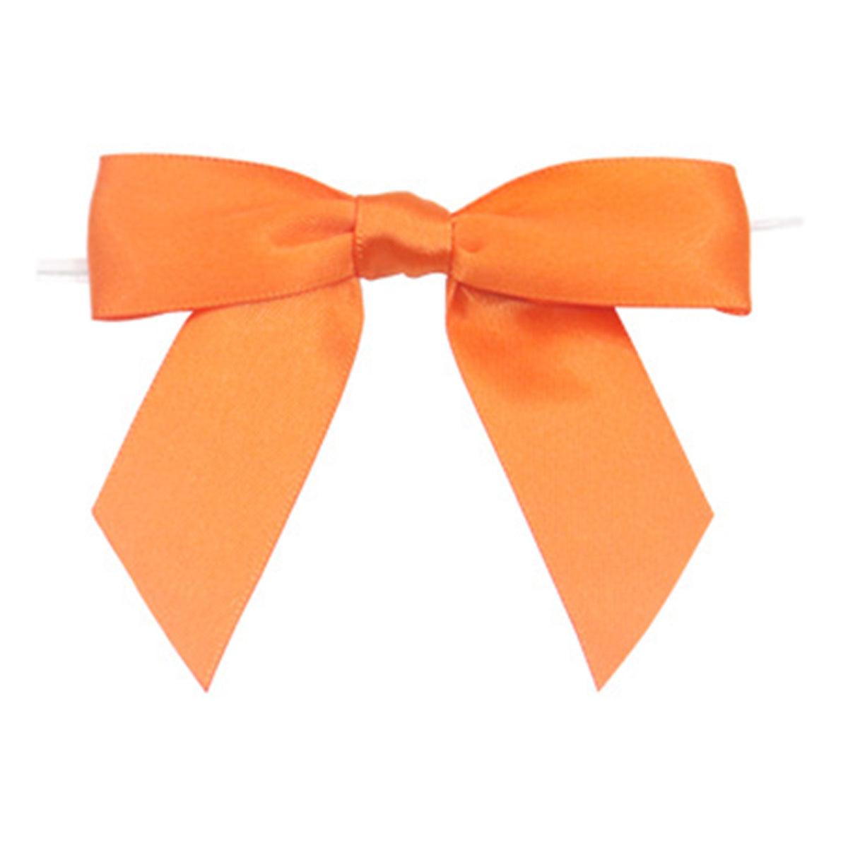 50pcs Bow Gift Packaging Sealing Tie Drawstring Baking Wrap Bag Decorative Ties - Orange
