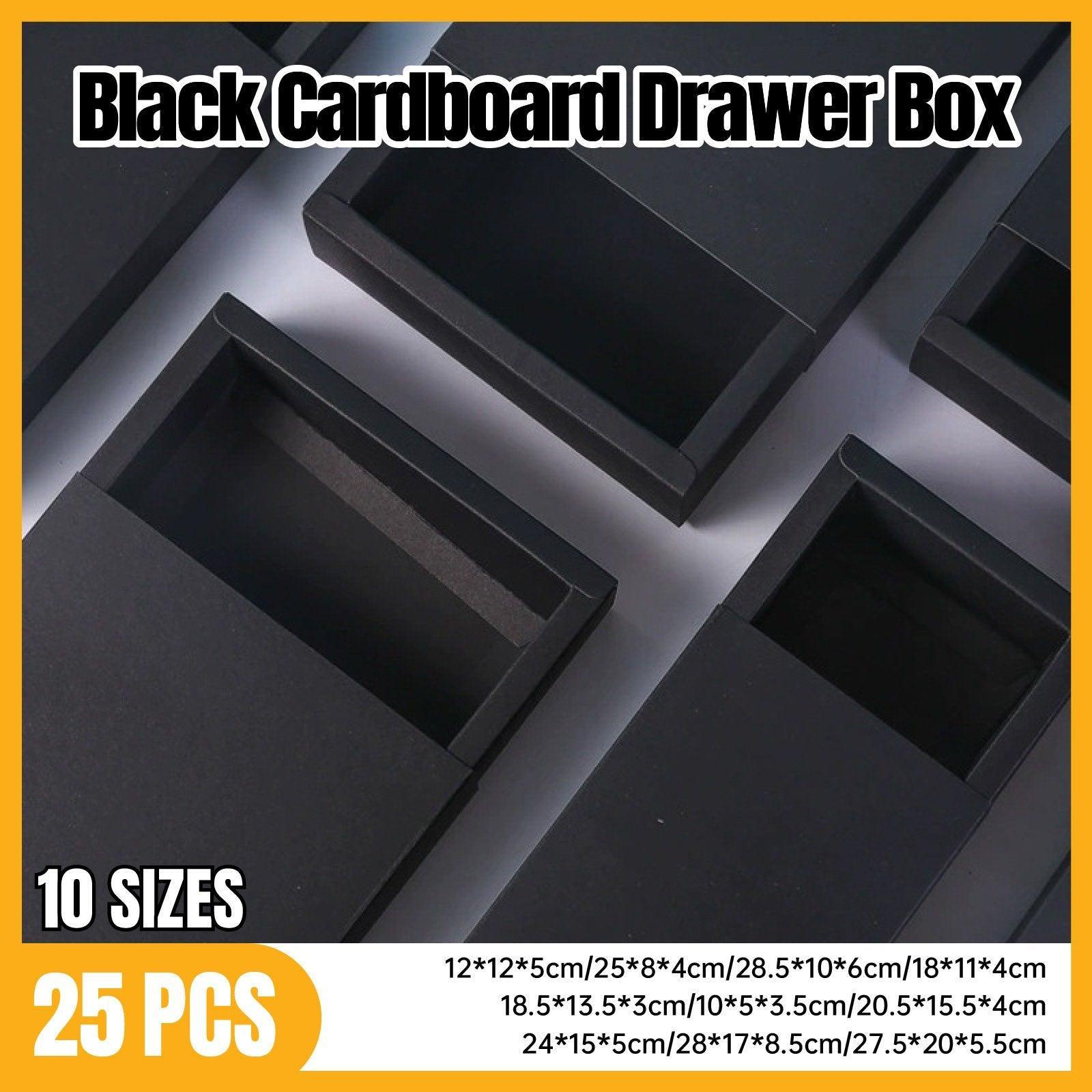 25X Black Kraft Paper Drawer Jewelry Package Necklace Bracelet Gift Package box - 20.5*15.5*4-25pcs.