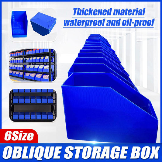Plastic Storage Box Set 6Size Clear Hard Case Miter Tool Parts Display Organiser - 30x20x30cm.