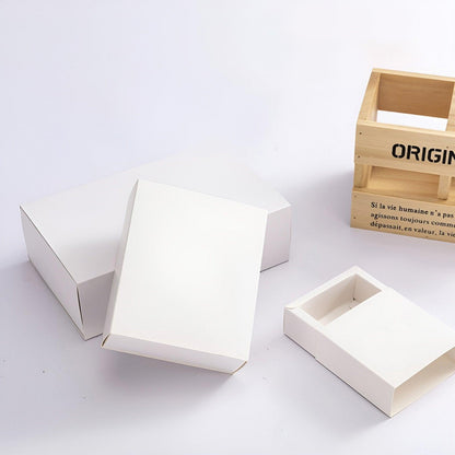 25X White Kraft Paper Drawer Jewelry Package Necklace Bracelet Gift Package box - 28*17*8.5-25pcs.
