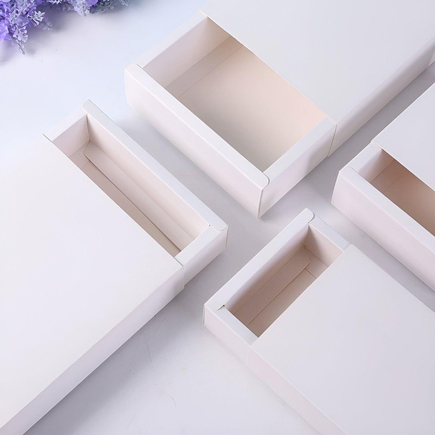 25X White Kraft Paper Drawer Jewelry Package Necklace Bracelet Gift Package box - 28*17*8.5-25pcs.