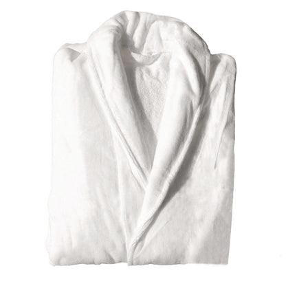 Cotton Kimono Collar Bathrobe Hotel Quality Thick Fleece Towel Embroidered Robe - Waffle