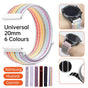 20mm Nylon Braided Sport Loop Velcro Watch Band Strap Compatible Replacement - Black