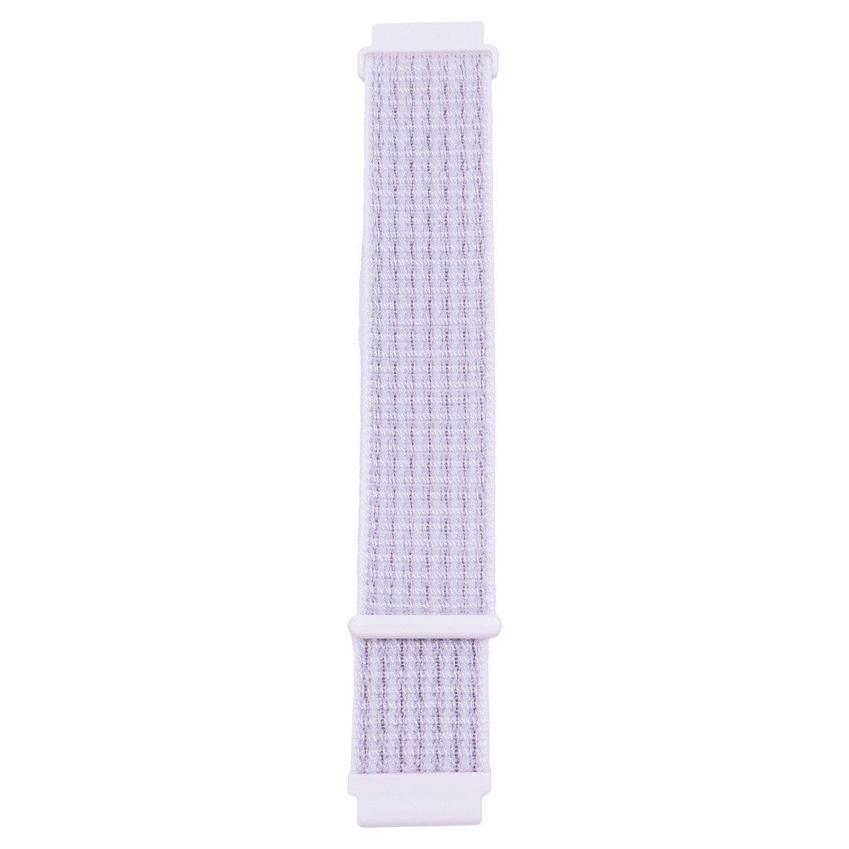 20mm Nylon Braided Sport Loop Velcro Watch Band Strap Compatible Replacement - Black