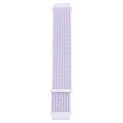 20mm Nylon Braided Sport Loop Velcro Watch Band Strap Compatible Replacement - Black