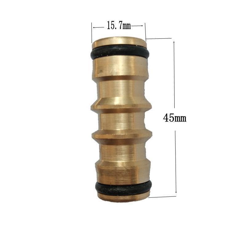 Brass Garden Hose Connector Fitting Double End Quick Joiner for 12mm Pipe Repair.