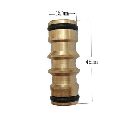 Brass Garden Hose Connector Fitting Double End Quick Joiner for 12mm Pipe Repair.