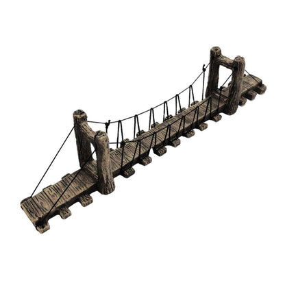Resin Bridge Aquarium Decoration Fish Tank Accessories Shrimp Tortoise Climbing - Bent Rope Bridge-S
