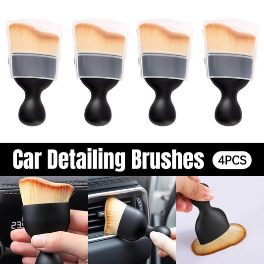 4pcs Car Interior Cleaning Tool Set Crevice Brush Dust Remover for Detailing.