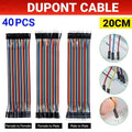 40PCS Dupont Cable 20cm Jumper Wire for Arduino RPi breadboard - Male to Male 20CM.