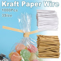 1000pcs Paper Tie Tape Wire 8/10/15cm for Baking Packing Bag Sealing Supplies - White-8cm.