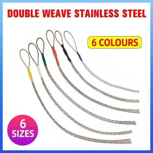 Stainless Steel Cable Pulling Sock Wire Grip Tool for NBN Telstra Ducting 6 Sizes - Yellow(20-25MM).