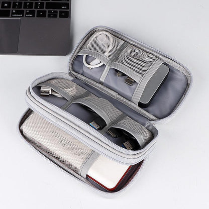 Electronic Accessories Cable Bag Organizer Travel Pouch Storage Cases Charger - Navy.
