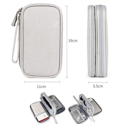 Electronic Accessories Cable Bag Organizer Travel Pouch Storage Cases Charger - Navy.