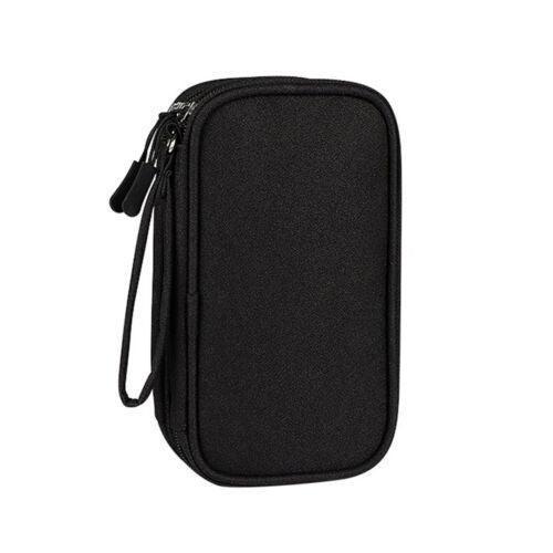 Electronic Accessories Cable Bag Organizer Travel Pouch Storage Cases Charger - Navy.