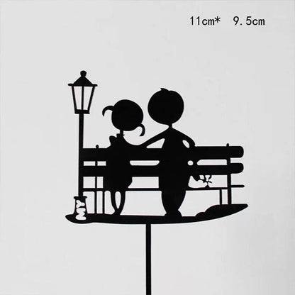 Happy Birthday Acrylic Cake Topper Cake Decoration Golden Silver Party - Silver-Crown