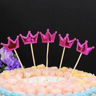 Happy Birthday Acrylic Cake Topper Cake Decoration Golden Silver Party - Silver-Crown