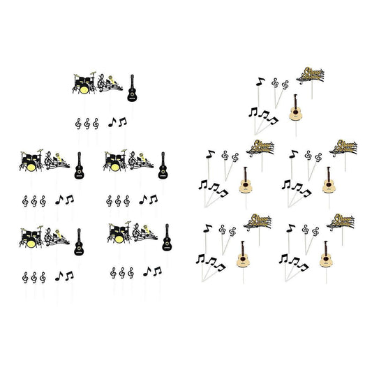 Music Notes Violin Cake Decoration Materials Birthday Cake Topper Inserts - 2