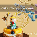 Happy Birthday Acrylic Cake Topper Cake Decoration Golden Silver Party - Gold-Moon Star Cake Birthday