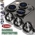 For iPhone 14/14 Plus Metal Camera Lens Glass Screen Protector - Blue.