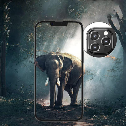 For iPhone 14/14 Plus Metal Camera Lens Glass Screen Protector - Blue.