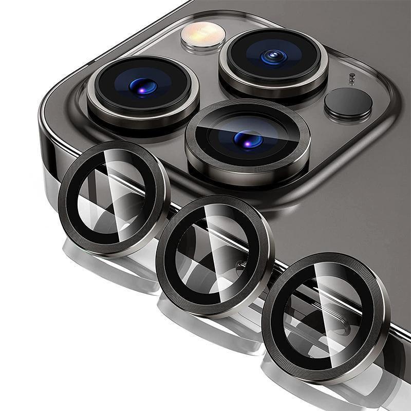 For iPhone 14/14 Plus Metal Camera Lens Glass Screen Protector - Blue.
