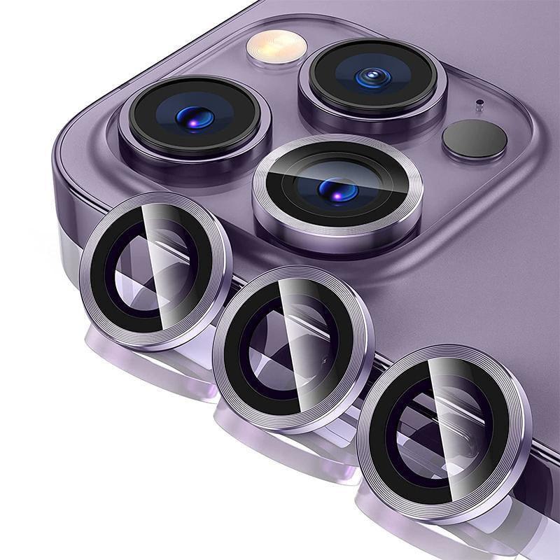 For iPhone 14/14 Plus Metal Camera Lens Glass Screen Protector - Blue.