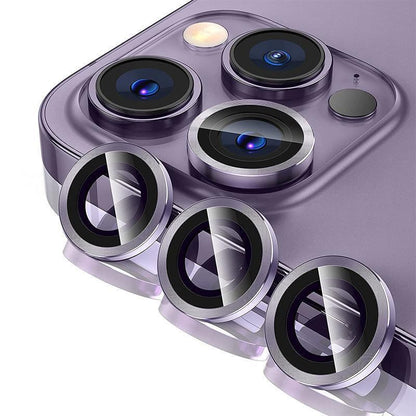 For iPhone 14/14 Plus Metal Camera Lens Glass Screen Protector - Blue.