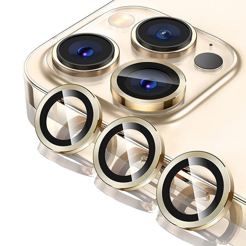 For iPhone 14/14 Plus Metal Camera Lens Glass Screen Protector - Blue.