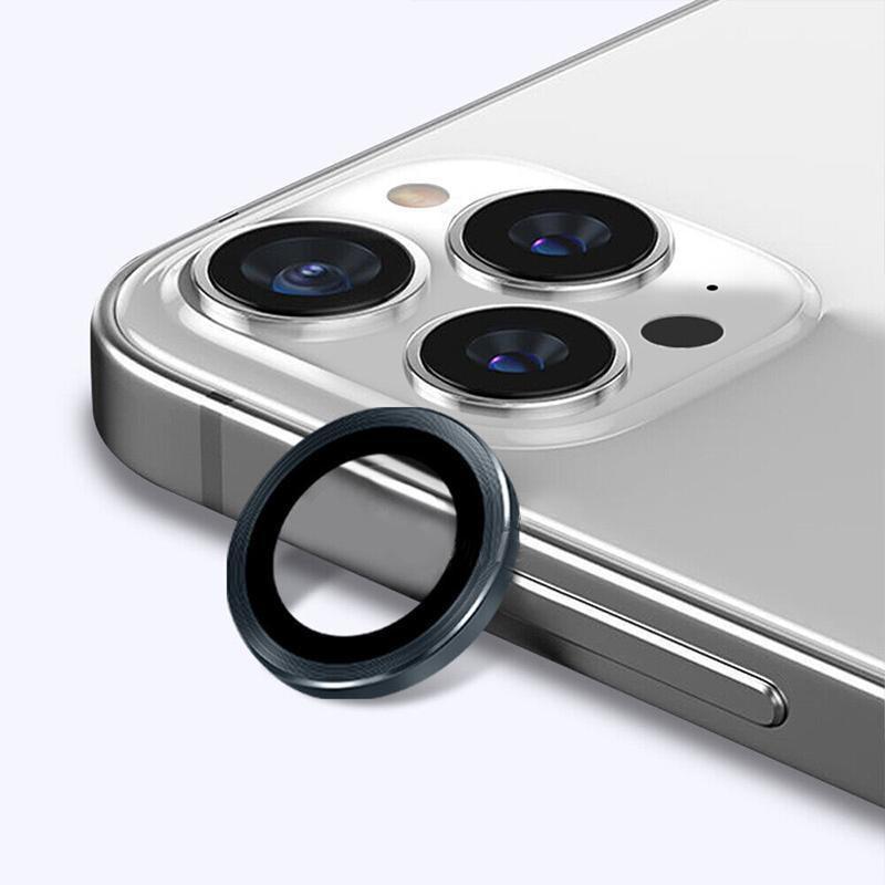 For iPhone 14/14 Plus Metal Camera Lens Glass Screen Protector - Blue.