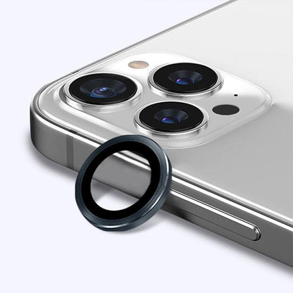For iPhone 14/14 Plus Metal Camera Lens Glass Screen Protector - Blue.