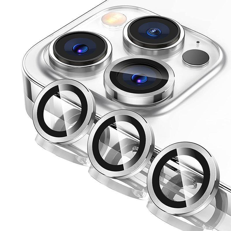 For iPhone 14/14 Plus Metal Camera Lens Glass Screen Protector - Blue.