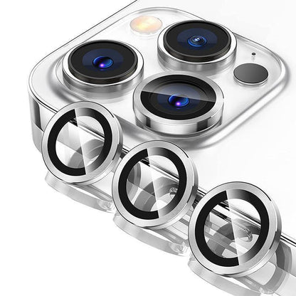 For iPhone 14/14 Plus Metal Camera Lens Glass Screen Protector - Blue.