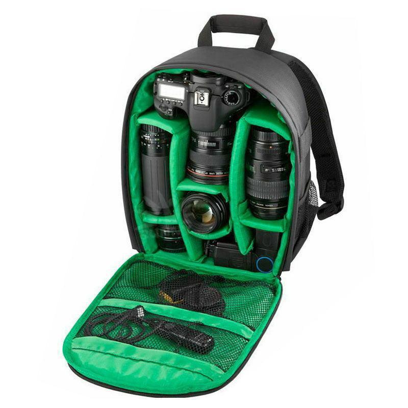 Waterproof DSLR Camera Backpack Multi Functional Rucksack for Canon Nikon Sony - Green.