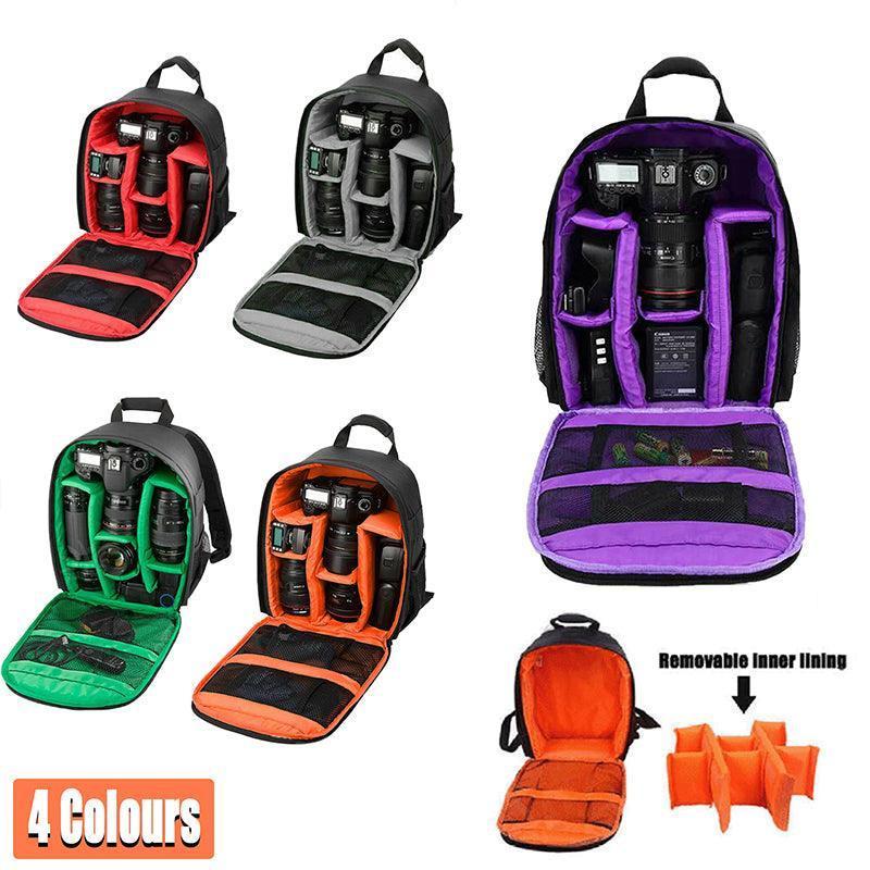 Waterproof DSLR Camera Backpack Multi Functional Rucksack for Canon Nikon Sony - Red.