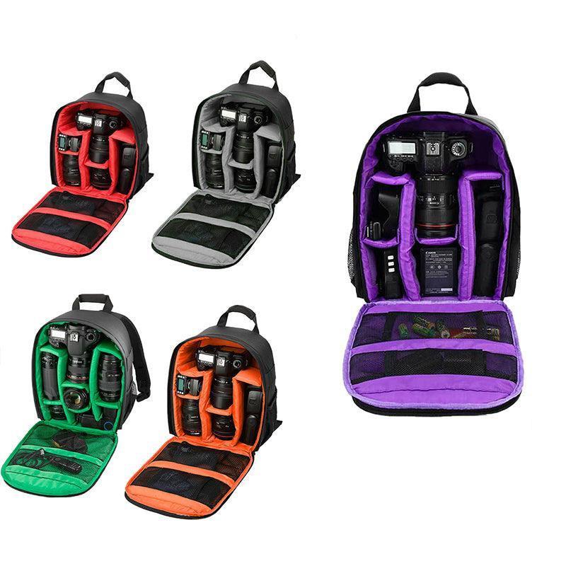 Waterproof DSLR Camera Backpack Multi Functional Rucksack for Canon Nikon Sony - Red.