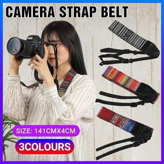 Camera Strap Compatible With Sony Nikon Olympus Dslr Canon Vintage Shoulder Neck - Black.