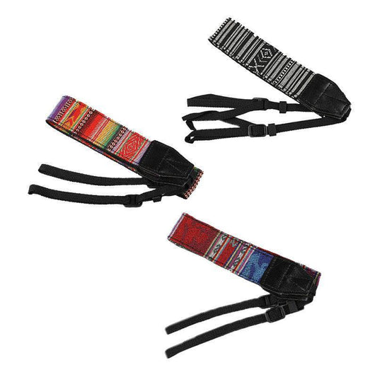Camera Strap Compatible With Sony Nikon Olympus Dslr Canon Vintage Shoulder Neck - Black.