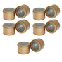 10pcs Open Window Cake Tin Box Bakery Biscuit Packaging Storage Tin Box Set - Gold