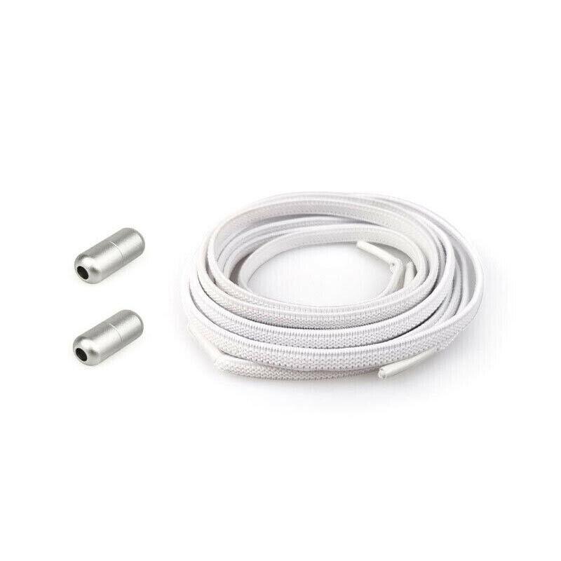 No Tie Locked Elastic Shoelace Shoe Lace Lazy Laces Sports Sneakers - Grey