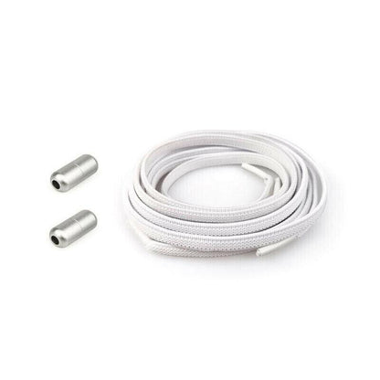 No Tie Locked Elastic Shoelace Shoe Lace Lazy Laces Sports Sneakers - Grey
