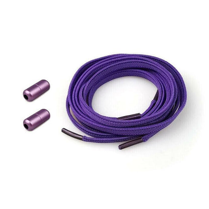 No Tie Locked Elastic Shoelace Shoe Lace Lazy Laces Sports Sneakers - Grey