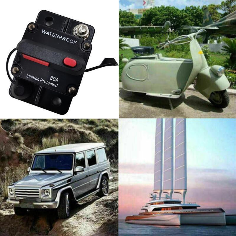 Waterproof Car Circuit Breaker Fuse Reset 30-300A AMP 12V-48V DC Car Boat IP67 - 30A.